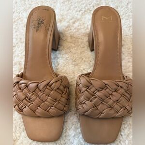 Marc Fisher Tan Braided Sandals